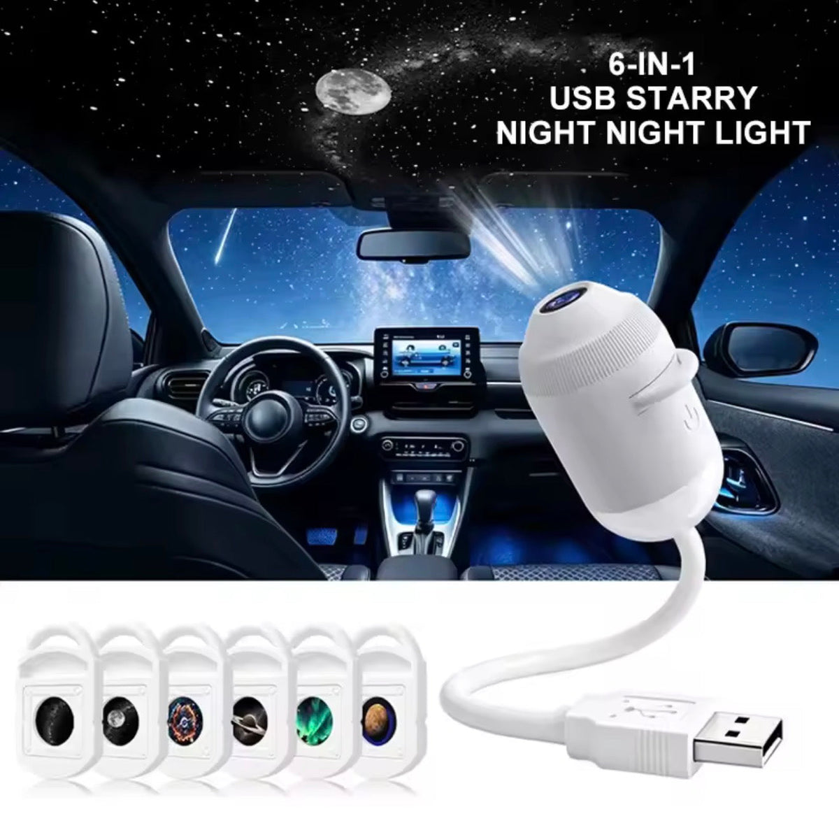Adjustable Galaxy Star Projector Lamp