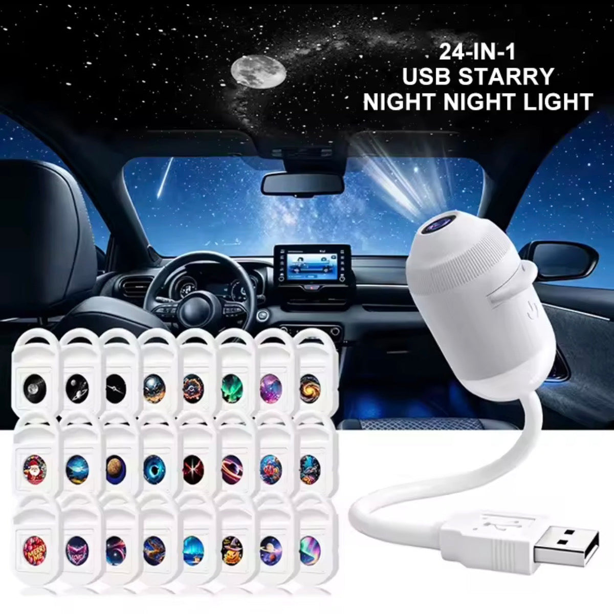Adjustable Galaxy Star Projector Lamp