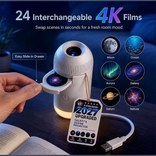 Adjustable Galaxy Star Projector Lamp