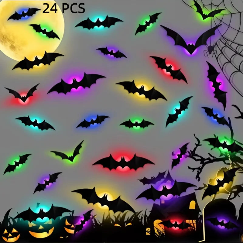 3D Bat LED Wall Decal