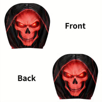 Grim Reaper Skull Car Headrest Covers