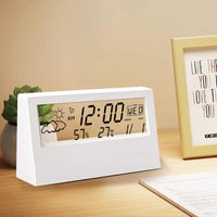 Transparent LCD Alarm Clock with Weather Display