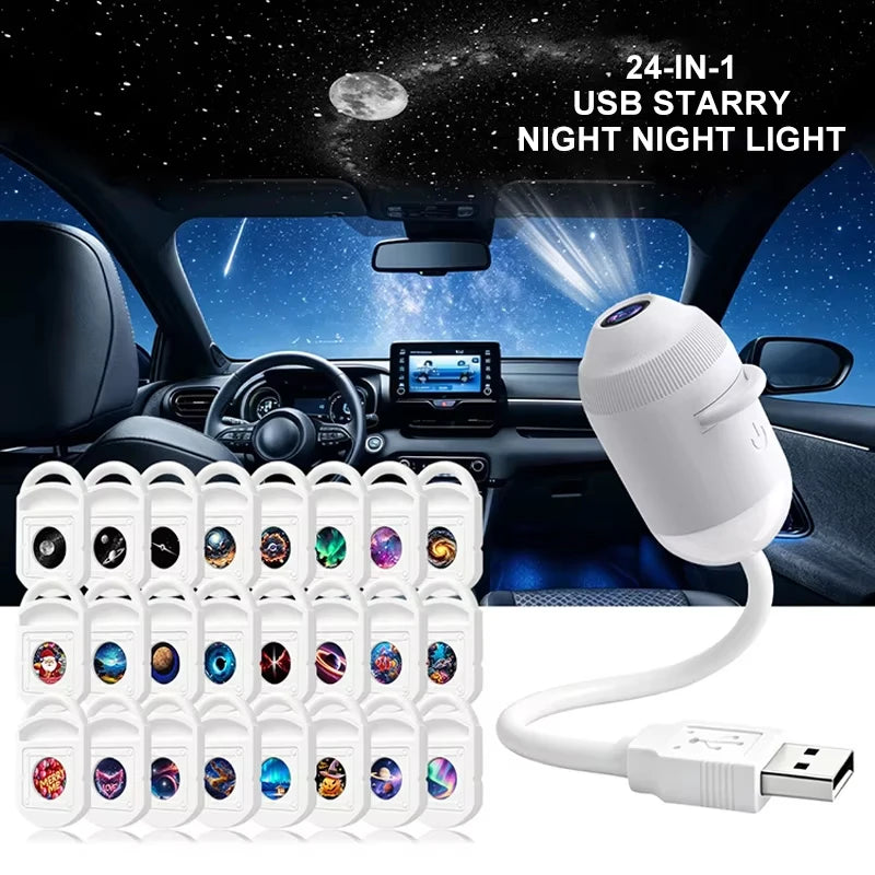 Adjustable Galaxy Star Projector Lamp