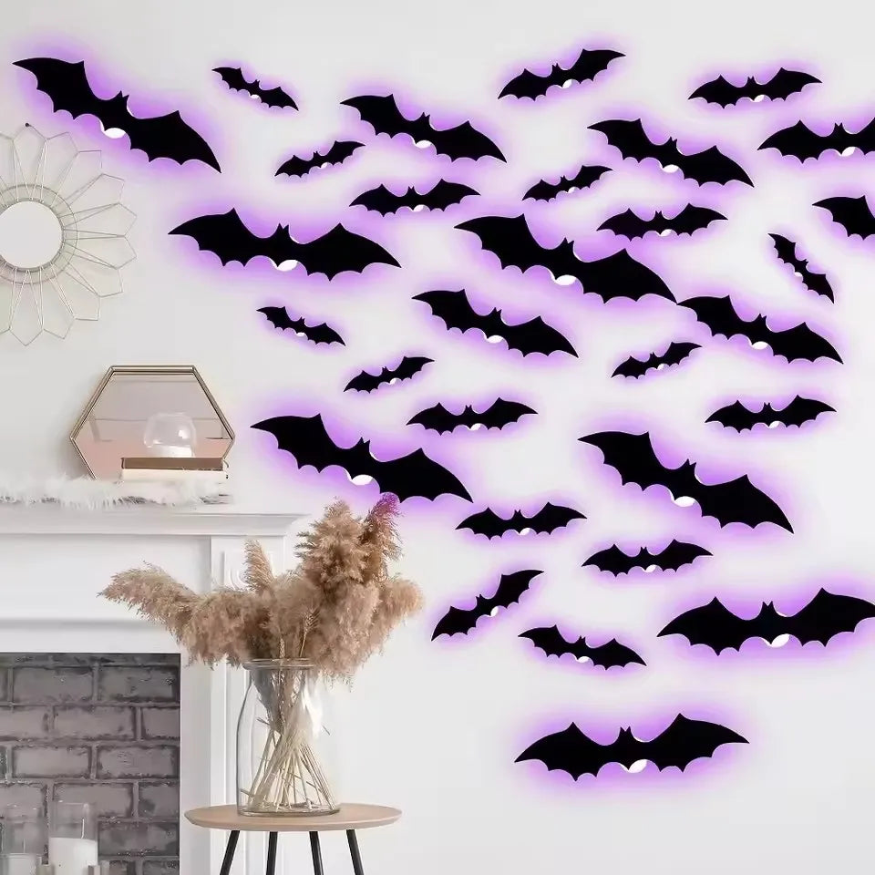 3D Bat LED Wall Decal