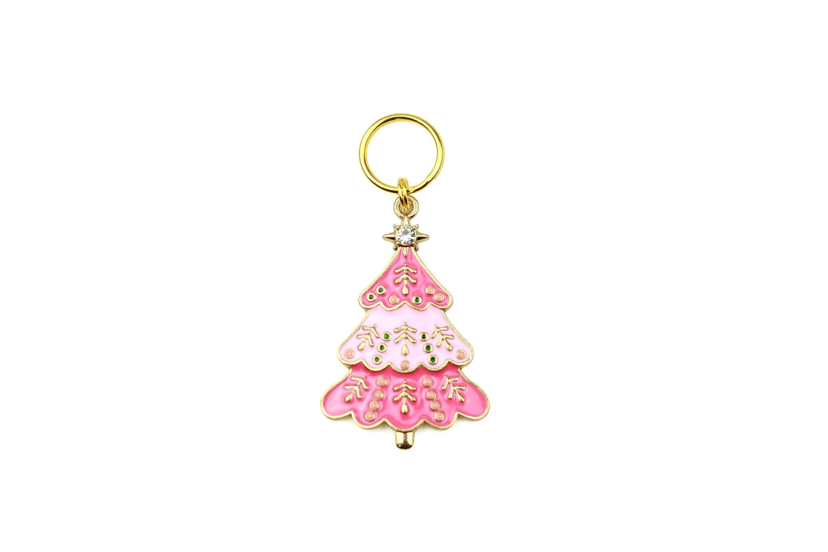 Pink Christmas Tree Collar Accessory